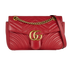 Medium GG Marmont Shoulder Bag, &pound;550, Handbags, Red, Leather, Front view
